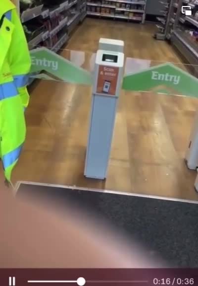 UK Grocery Store Sainsbury Covid Passport Scanner Test Drive