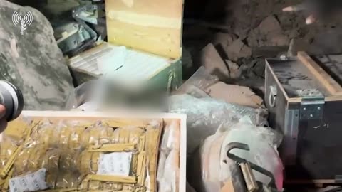 Weapons of the Radwan force that IDF fighters found in a raid on a building in