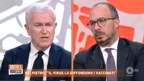 Belpietro a Diritto e Rovescio: Il virus lo diffondono i vaccinati