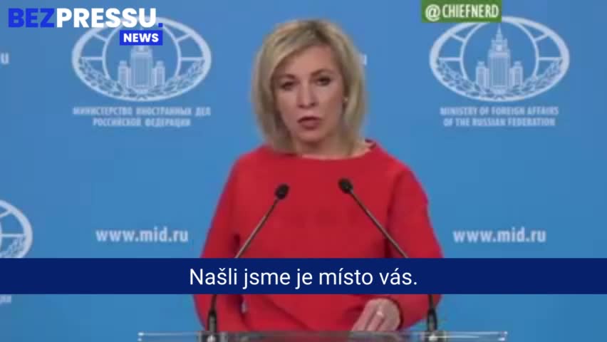 Prohlášení Marie Zacharovové, ruské mluvčí ministerstva zahraničí