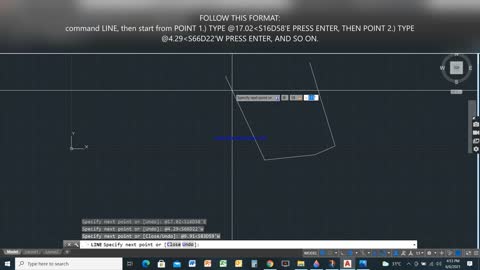 DRAW LOT PLAN IN AUTOCAD USING LOT BEARINGS