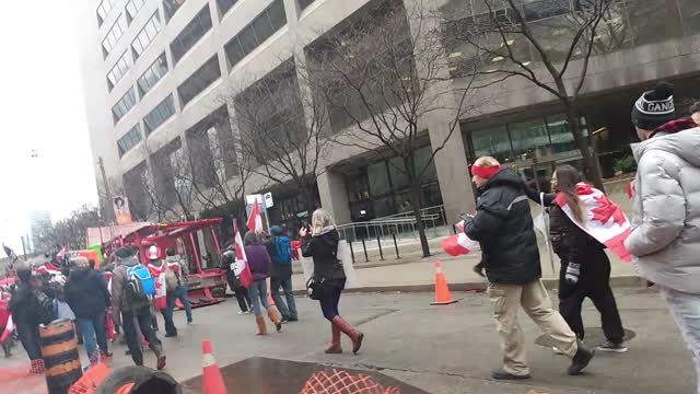 Toronto worldwide freedom march footage, March 19, 2022