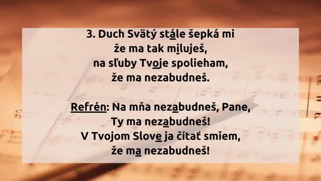 Za Tebou, Pane, rád pôjdem