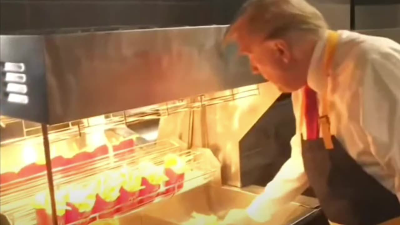 Trump at McDonald's, October 20, 2024