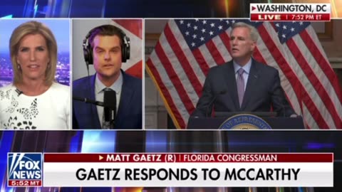 Gaetz responds to McCarthy