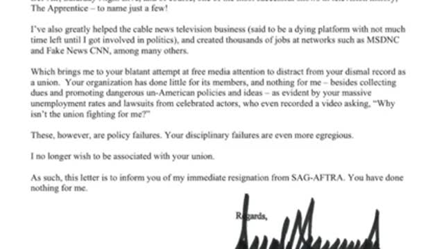 Trump Quits Hollywood