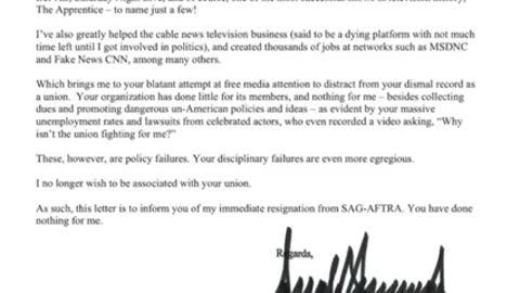 Trump Quits Hollywood