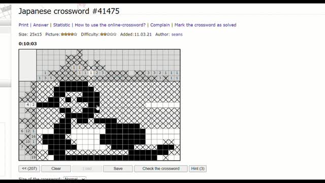 Nonograms - Duck 2