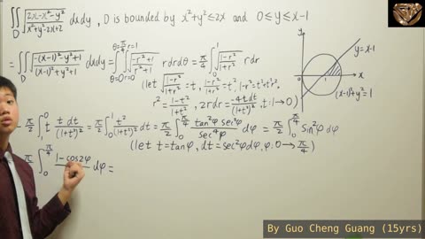 (081)15岁郭承光用英文开讲《定积分的特殊方法及其应用》