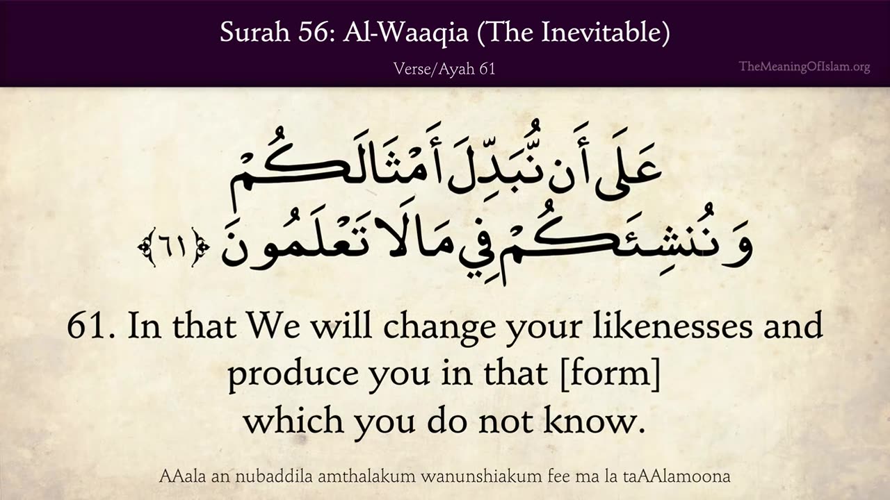 [Surah Waqiah] English Translation