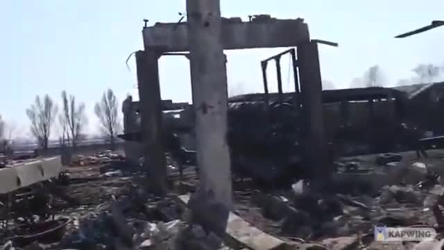 Destroyed Ukrainian S-300 surface to air system