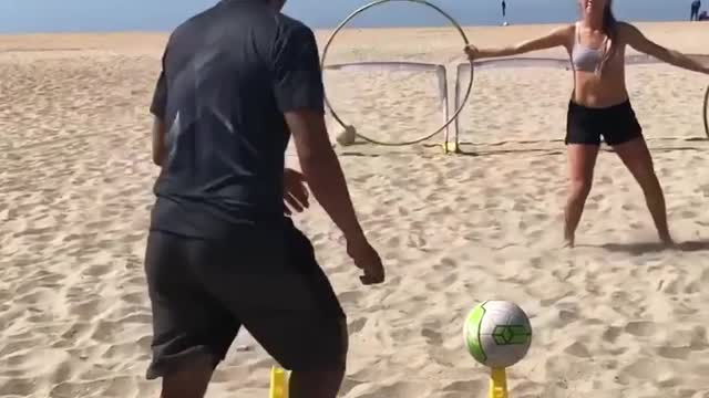 Fun soccer skills using hula hoops 🔥