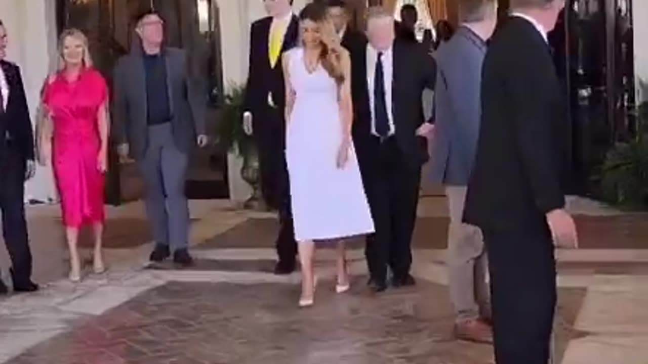 Melania Trump and Barron from Easter at Mar-a-Lago.