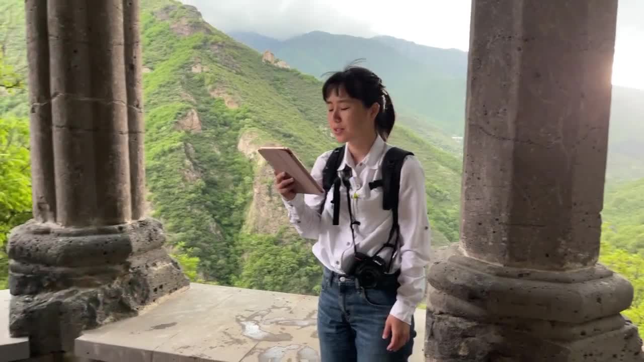 #200 Superb view! Kovail monastery towering on a cliff