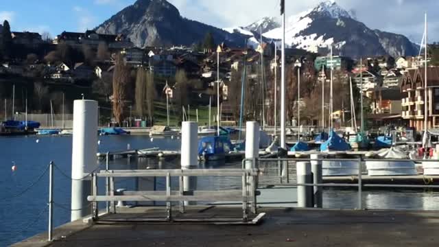 The view from the dock of Switzerland