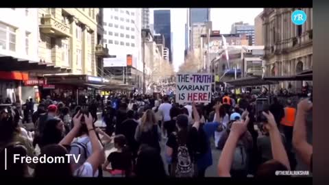 Australian super lockdown protest