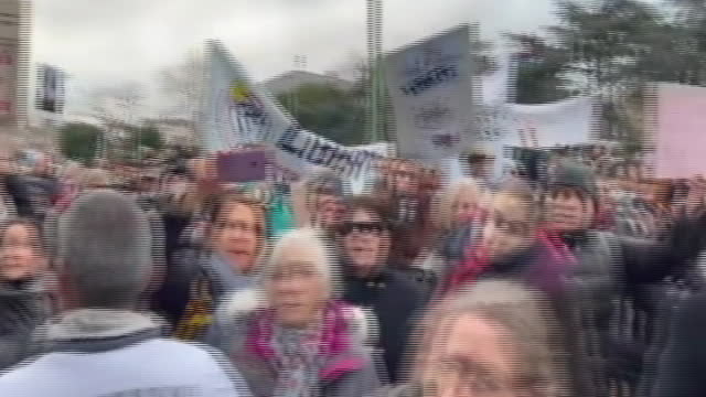 Outraged People Surround Pfizer Headquarters In Paris