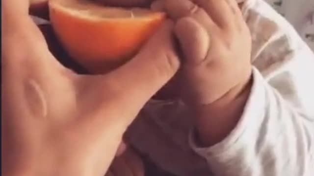 Baby hilarious reaction on eating lemon at first time #21