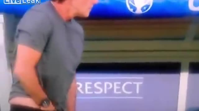 Euro 2016 -German coach Joachim Lowe Sniffing his Balls and Smell