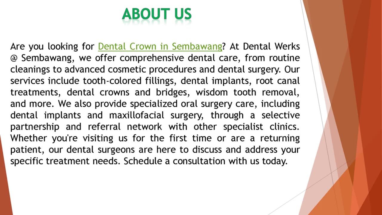 Are you looking for Dental Crown in Sembawang?