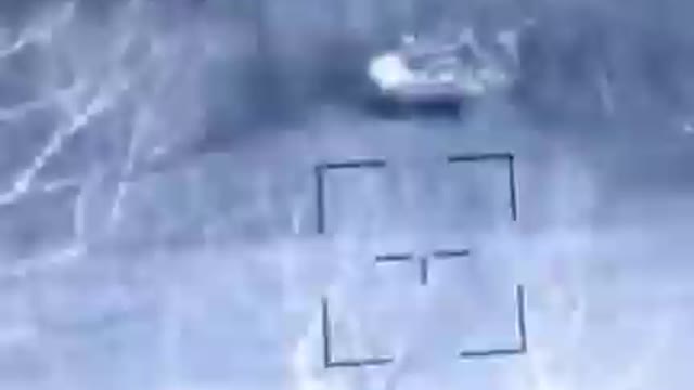 Ukrainian Forces carried out an attack on a Russian Tank with an anti-tank guided missile (ATGM).