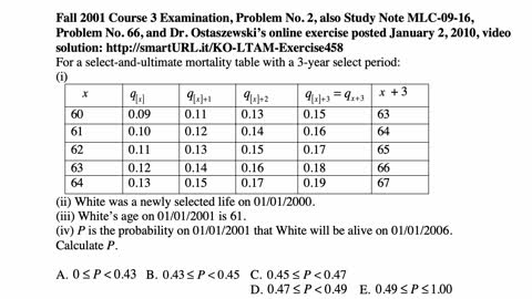 Exam LTAM exercise for October 30, 2021