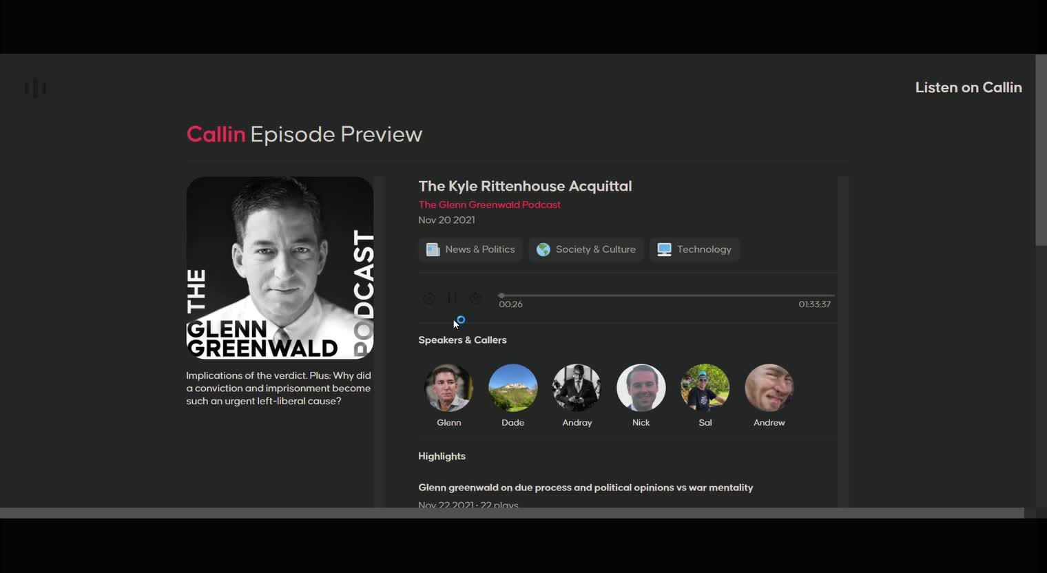 Glenn Greenwald realizes he was muted (Funny)