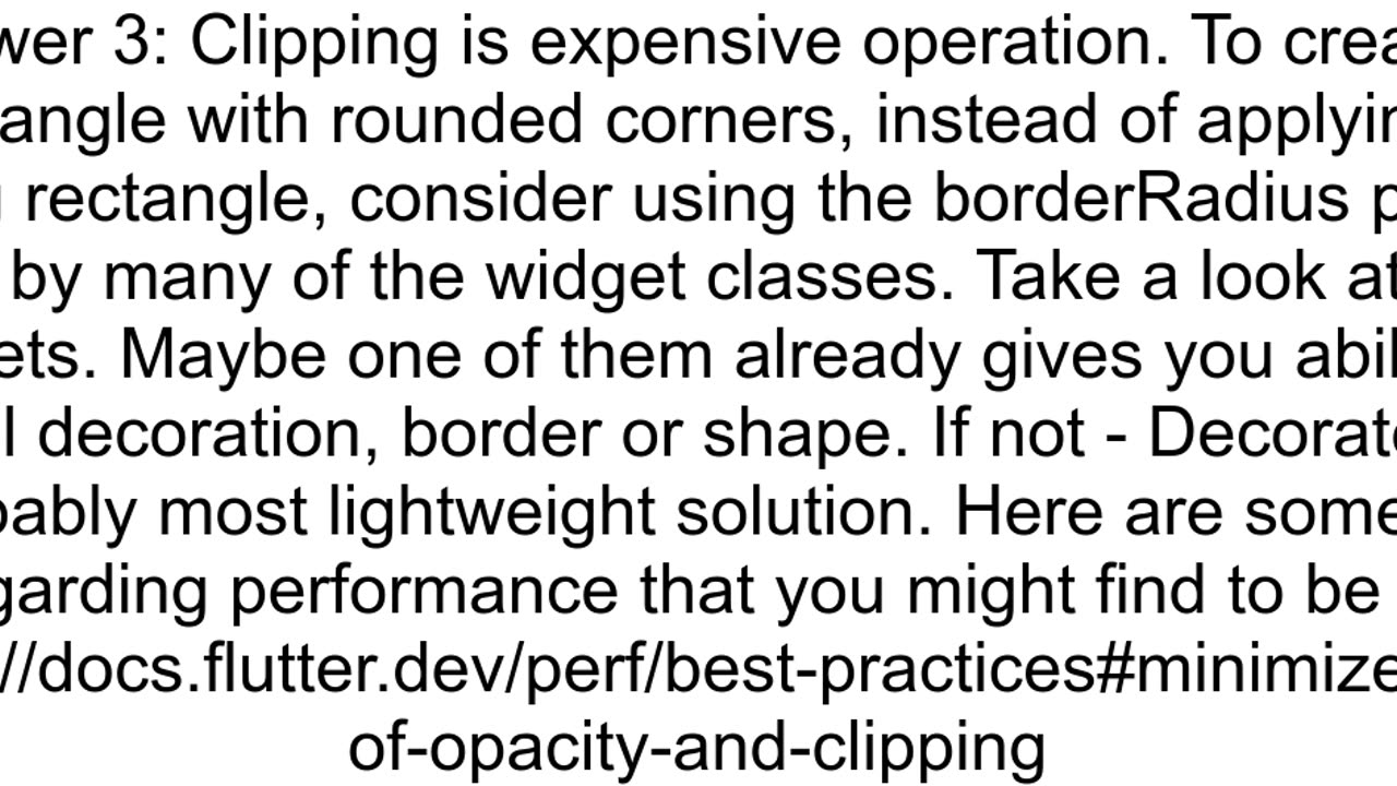 Flutter ClipRRect vs Container with BoxDecoration