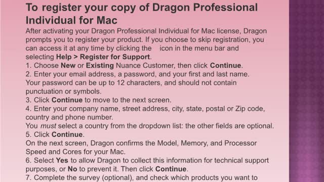 How to activate Nuance Dragon Software