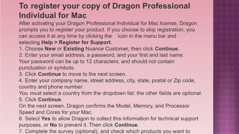 How to activate Nuance Dragon Software