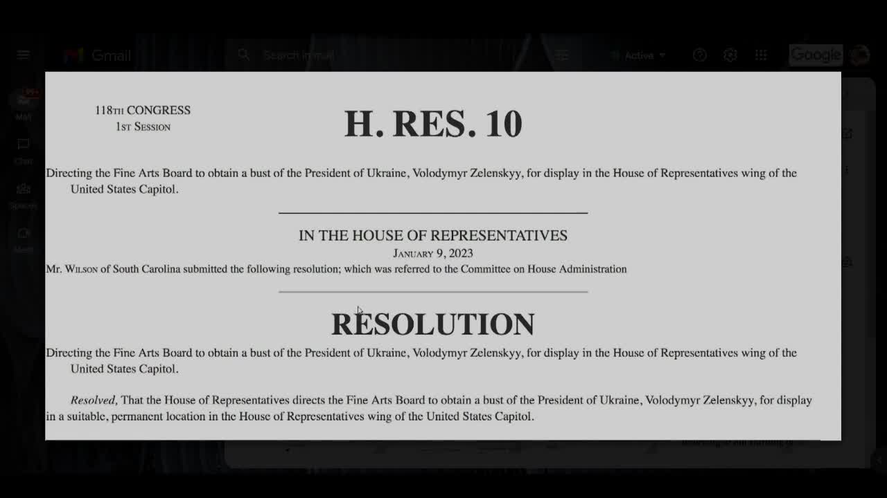 An Actual Proposal That Sounds Like Satire - A Bust of Zelensky At The U.S. Capitol!