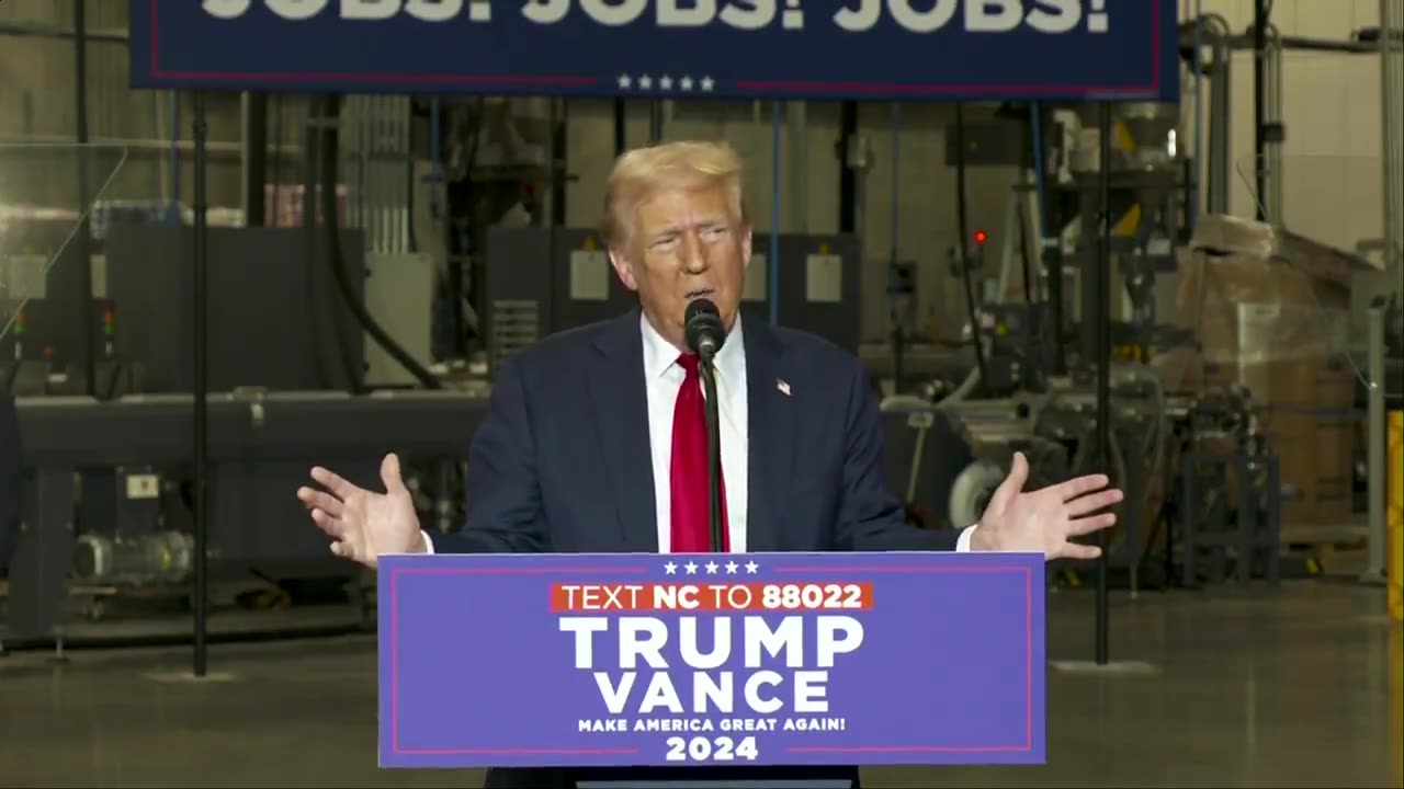 President Donald Trump in North Carolina Speaks to Hurricane Victims