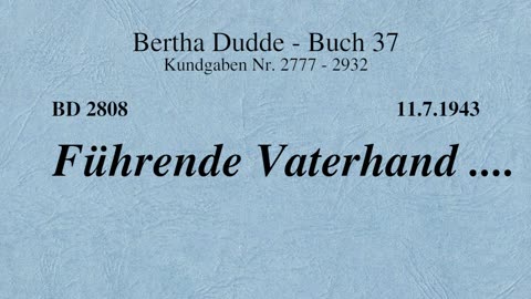 BD 2808 - FÜHRENDE VATERHAND ....