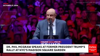 DR. PHIL SPEECH>TRUMP RALLY NEW YORK CITY>MADISON SQUARE GARDEN ARENA - 16 mins.