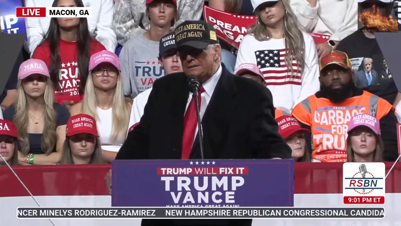 President Trump Holds a Rally in Macon GA Nov 3 2024