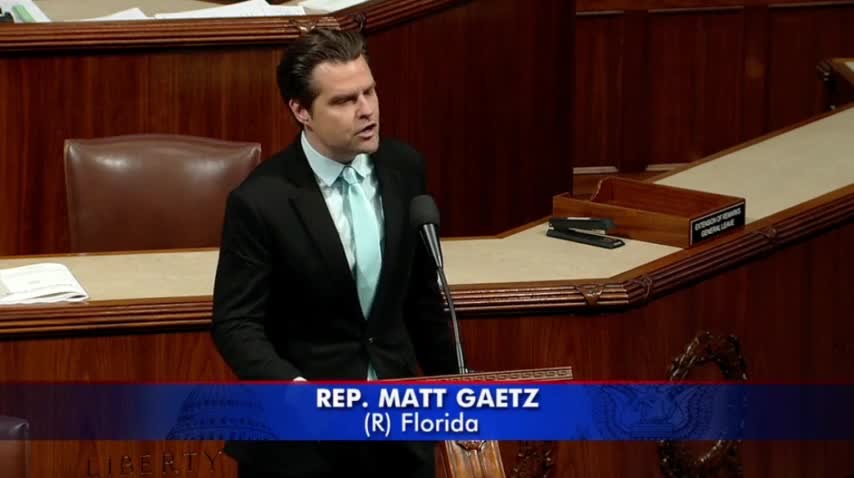 Matt Gaetz masterfully highlights The Left's Tyranny In House Floor Speech