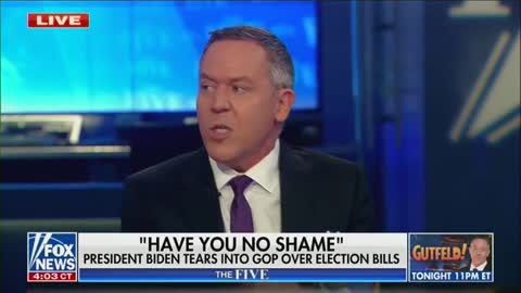 Greg Gutfeld unloads on Biden over voting rights