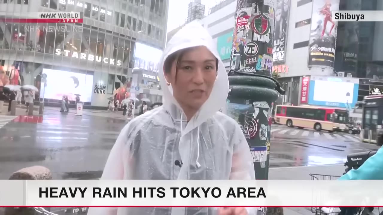 Heavy rain hits Tokyo area as typhoon Ampil nearsーNHK WORLD-JAPAN NEWS