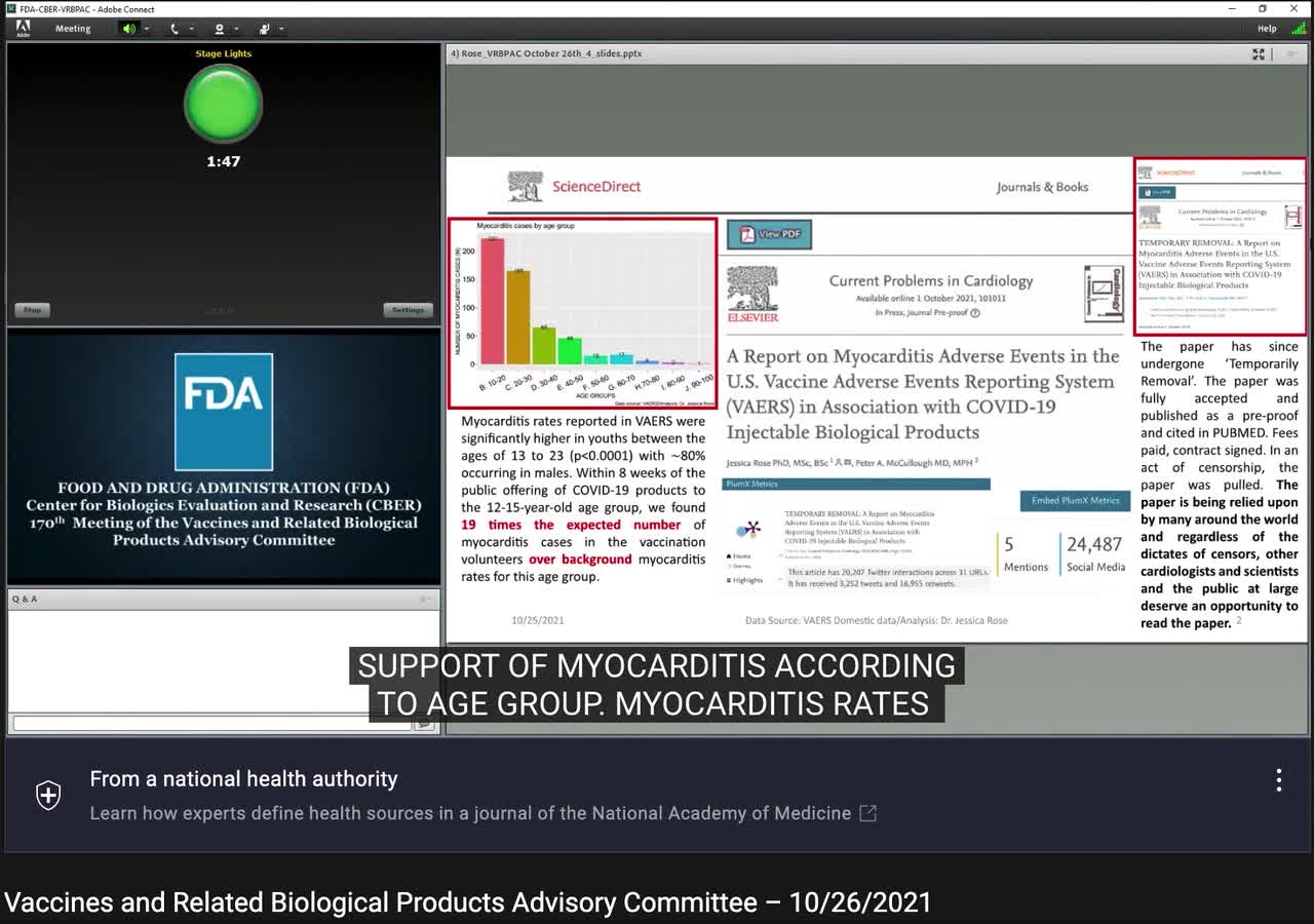 10/26 FDA Meeting: Dr. Jessica Rose Highlights the Risks