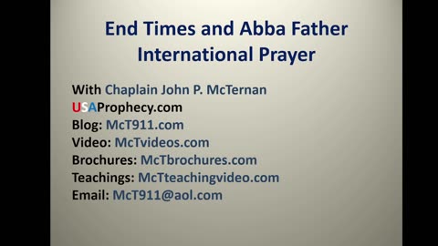 End Times and Abba Father Prayer