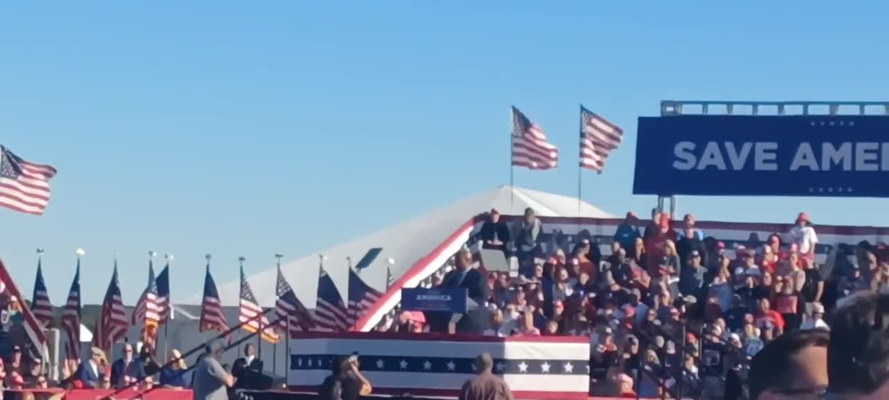 Mark Robinson at the Trump Rally in North Carolina.