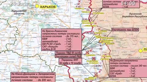 Russian Defence Ministry report on the progress of the special military operation (28 June 2023)