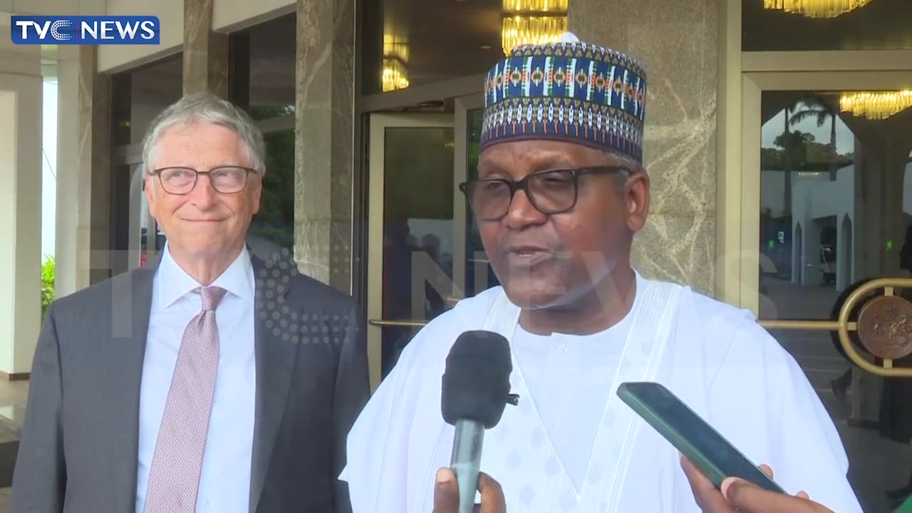 WATCH_Bill Gates,Dangote visit president Tinubu at presidential villa