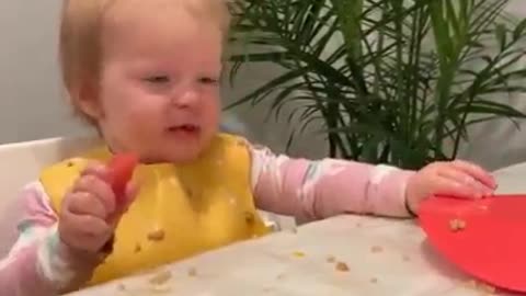 Funny children's reactions when eating lemons