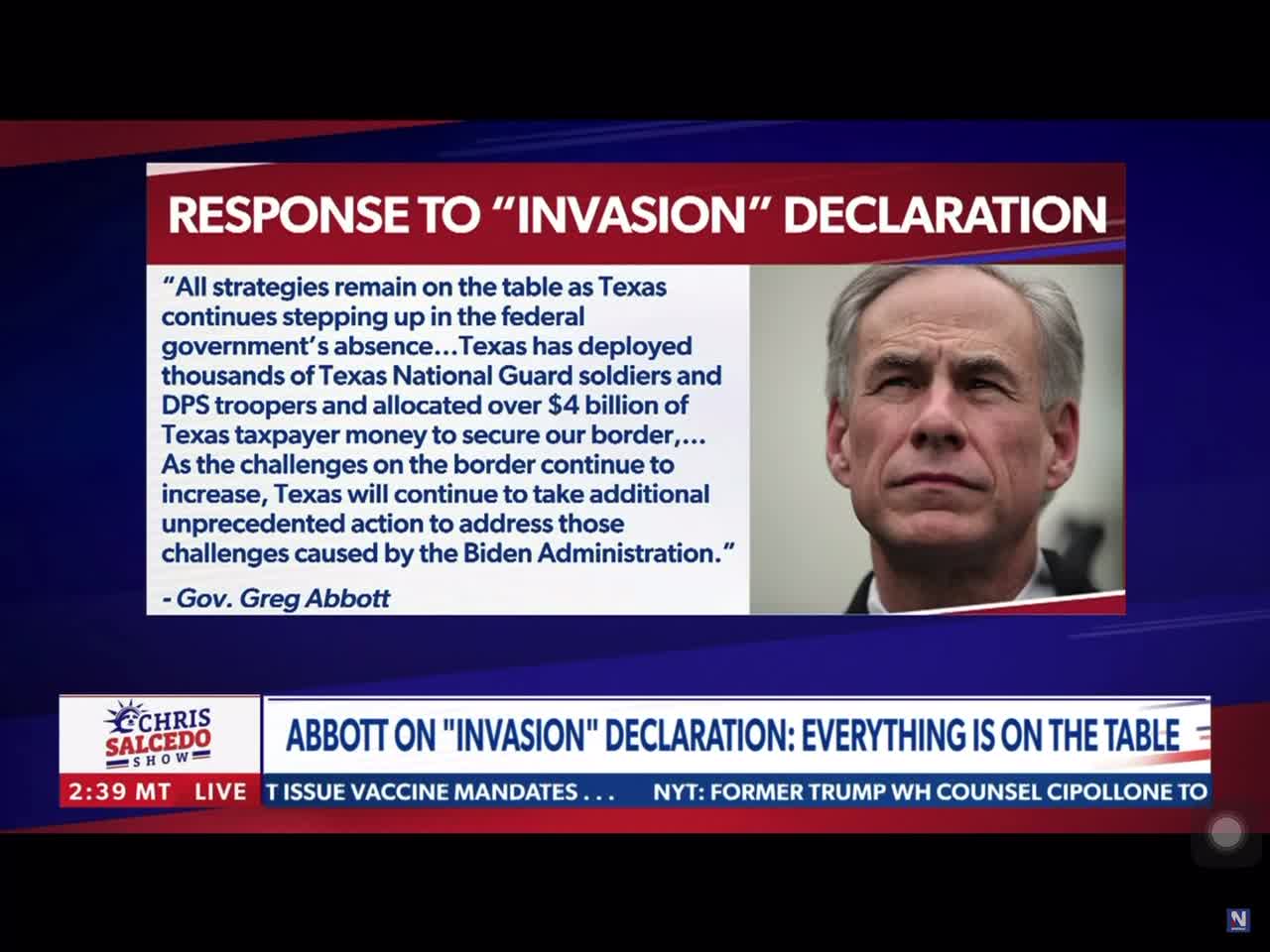Texas County sheriff taking a stand for the rule of law.