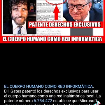 Patente derechos exclusivo, el cuerpo humano como red informatica.
