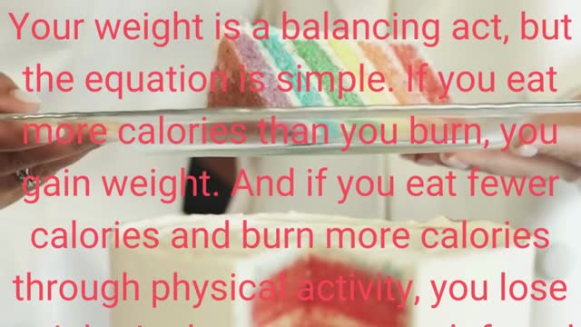 Role of calories in weight lose