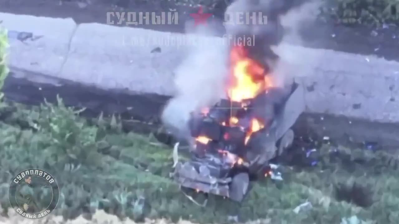 Sudoplatov footage of several VT-40 strikes on Ukrainian MaxxPro MRAP