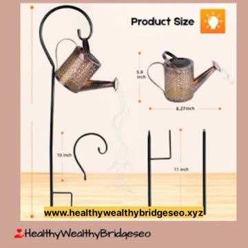 Solar Watering Can Light Hanging Waterfall Lamp Waterproof Outdoor Garden Decor Yard Porch