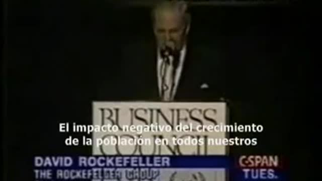 SATANISTA ROCKEFELLER HABLANDO DE LA DESPOBLACIÓN QUE PLANEAN